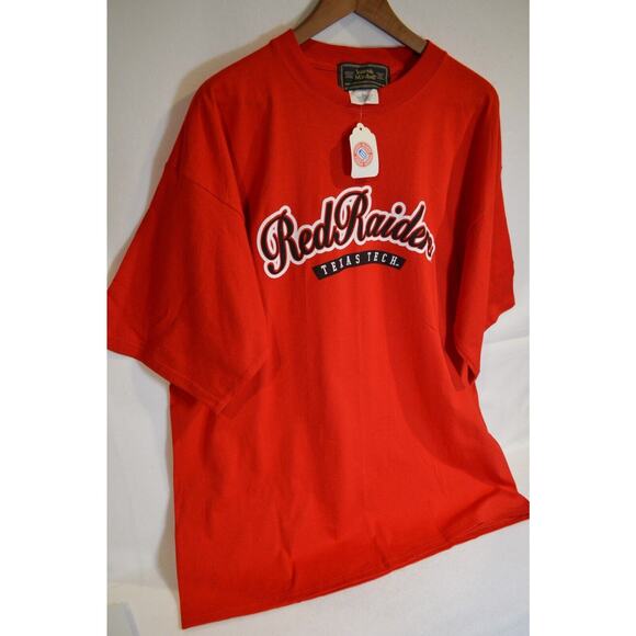 Vintage T-shirt 2XL XXL Red Raiders Texas Tech Red NEW Jones & Mitchell - Picture 2 of 8